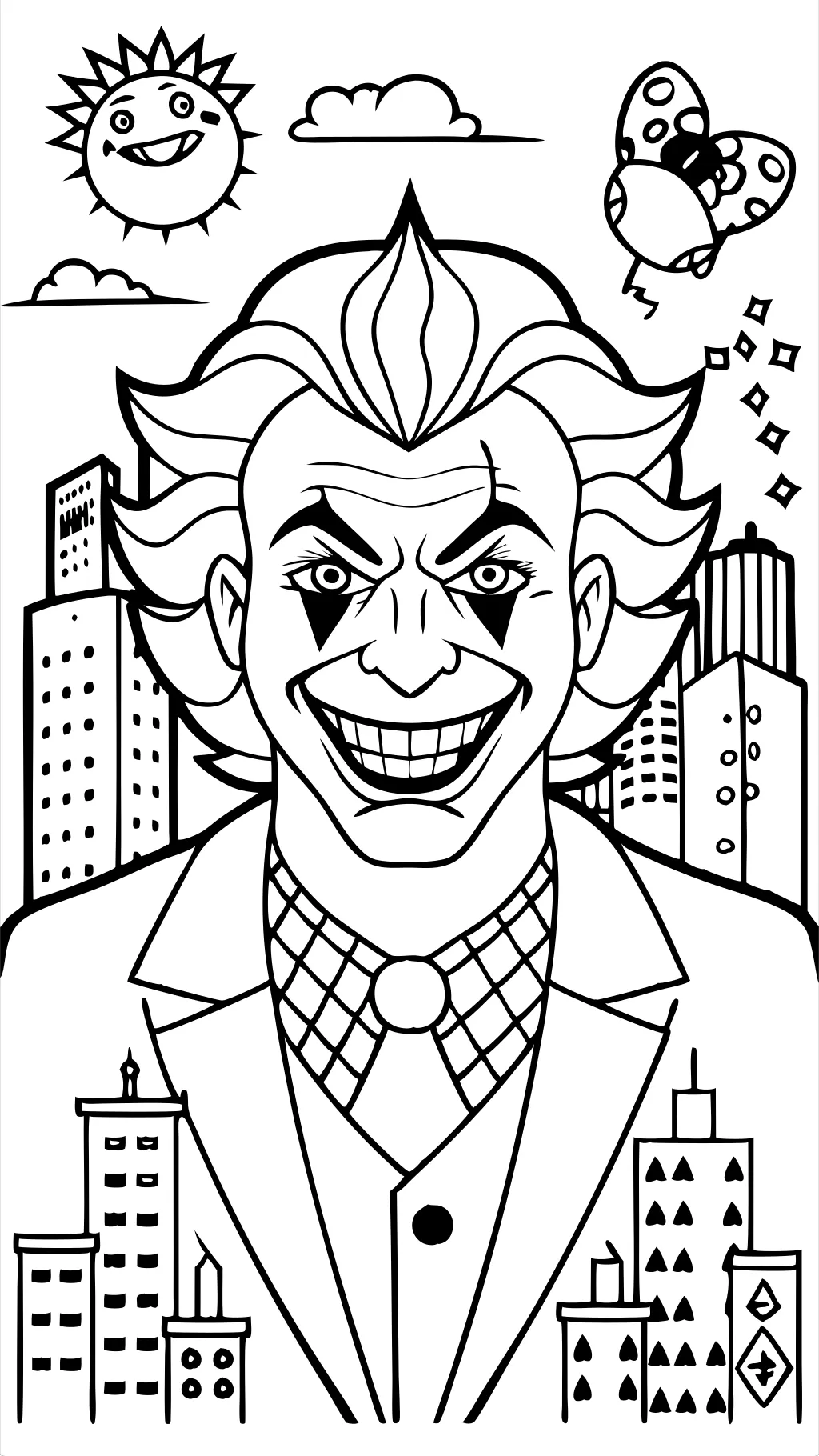 Página para colorear de Joker